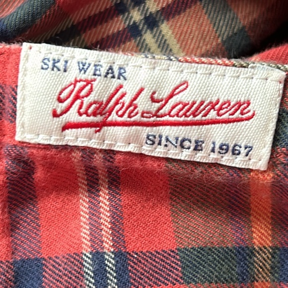 Ralph Lauren Skiwear Plaid Dress w Button Flap Pockets, Ruffle Hem +MEASUREMENTS - Picture 5 of 10